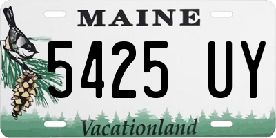 ME license plate 5425UY