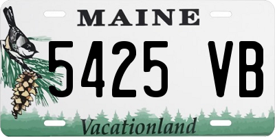 ME license plate 5425VB
