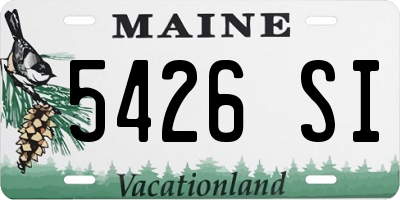 ME license plate 5426SI