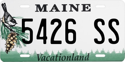 ME license plate 5426SS