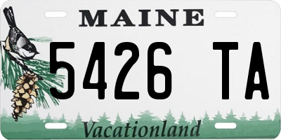 ME license plate 5426TA