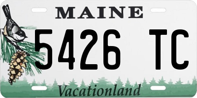 ME license plate 5426TC