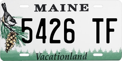 ME license plate 5426TF