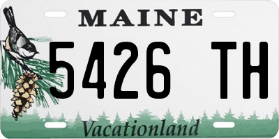 ME license plate 5426TH