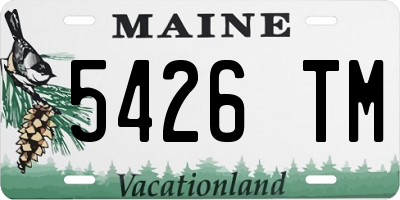 ME license plate 5426TM