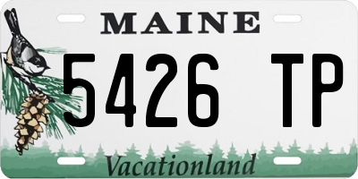 ME license plate 5426TP