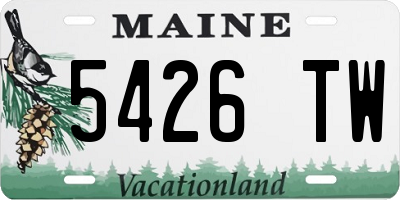ME license plate 5426TW