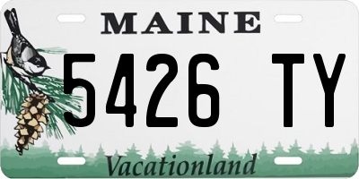 ME license plate 5426TY