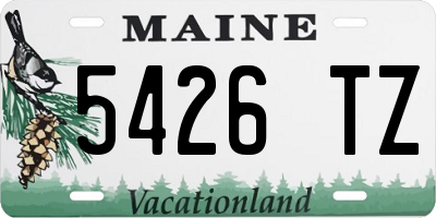 ME license plate 5426TZ