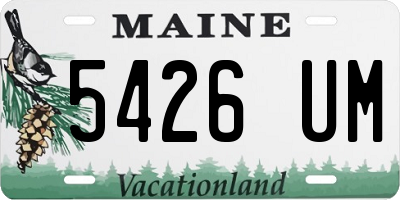 ME license plate 5426UM