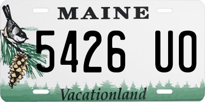 ME license plate 5426UO