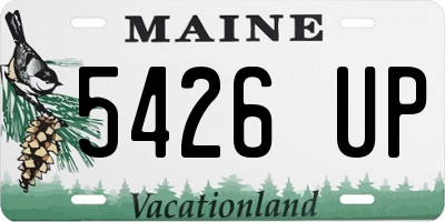 ME license plate 5426UP