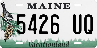 ME license plate 5426UQ