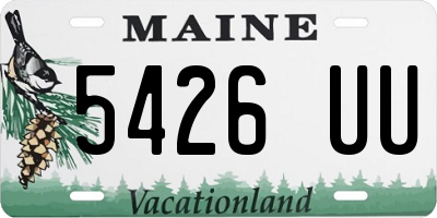 ME license plate 5426UU