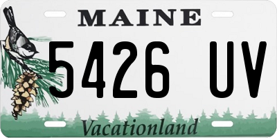 ME license plate 5426UV