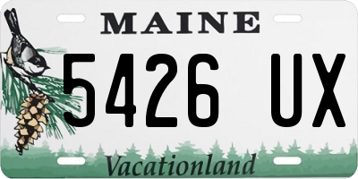 ME license plate 5426UX