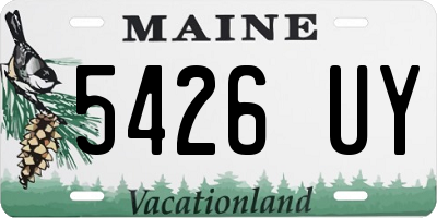 ME license plate 5426UY