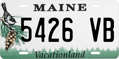 ME license plate 5426VB