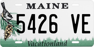 ME license plate 5426VE