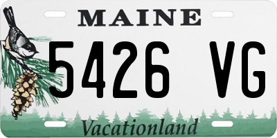 ME license plate 5426VG