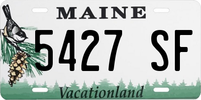 ME license plate 5427SF
