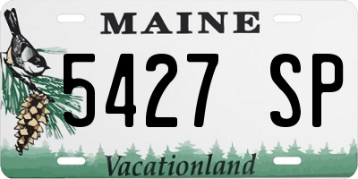 ME license plate 5427SP