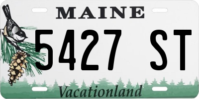 ME license plate 5427ST