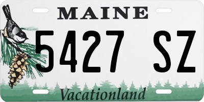 ME license plate 5427SZ