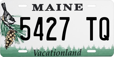 ME license plate 5427TQ