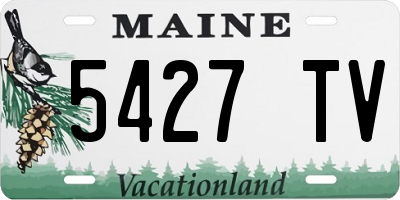 ME license plate 5427TV