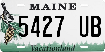 ME license plate 5427UB