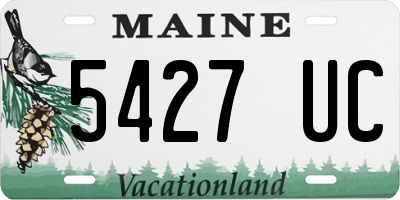 ME license plate 5427UC