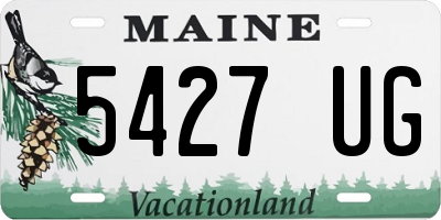 ME license plate 5427UG