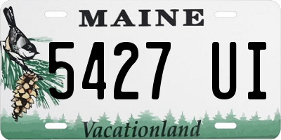 ME license plate 5427UI