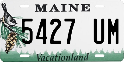 ME license plate 5427UM