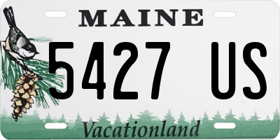 ME license plate 5427US