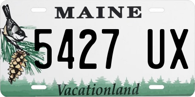 ME license plate 5427UX