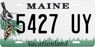 ME license plate 5427UY