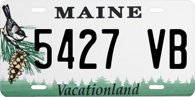 ME license plate 5427VB