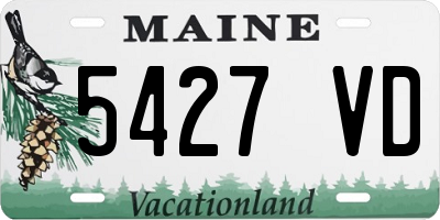 ME license plate 5427VD