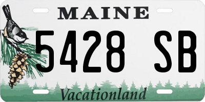 ME license plate 5428SB