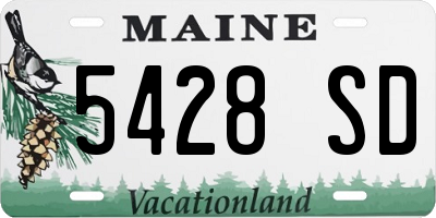 ME license plate 5428SD