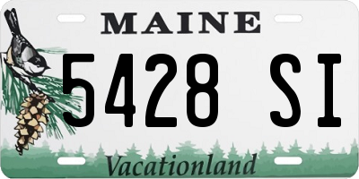 ME license plate 5428SI