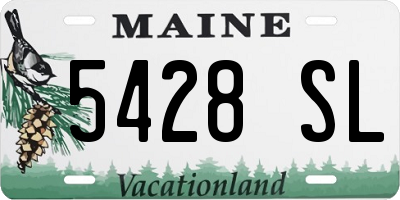 ME license plate 5428SL