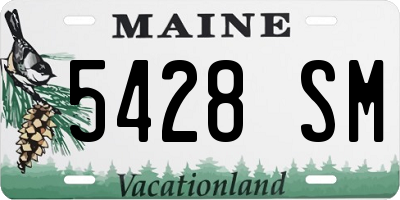 ME license plate 5428SM