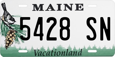ME license plate 5428SN