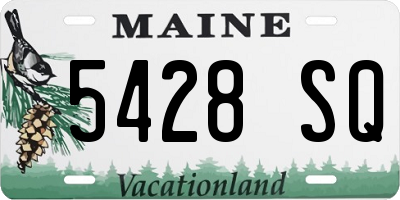 ME license plate 5428SQ