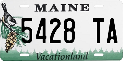 ME license plate 5428TA