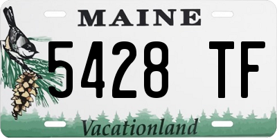 ME license plate 5428TF