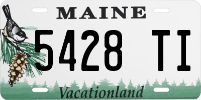 ME license plate 5428TI